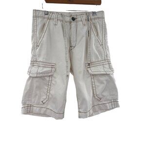True Religion Mens Cargo Shorts W30 Beige Cotton Casual Wear